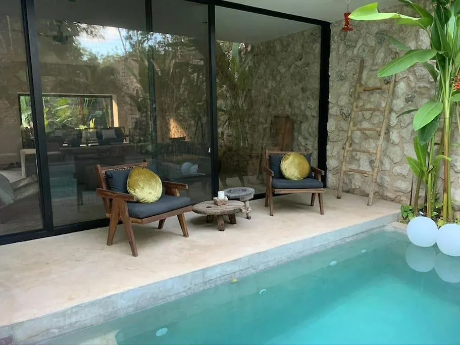 Villa Kaan In Holistika, Tulum - Private Pool, Garden & Rooftop